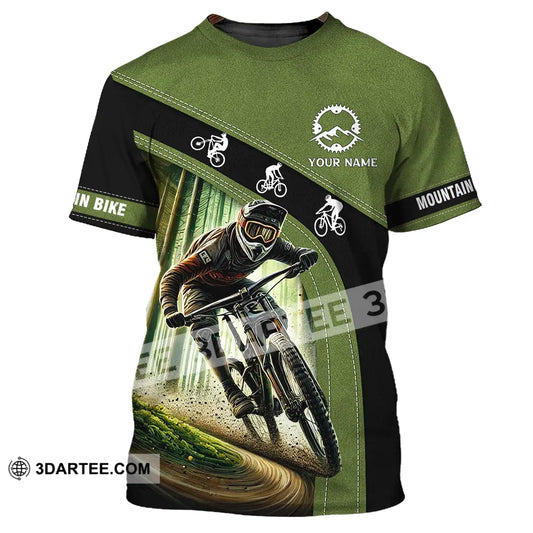 Unisex Shirt - Custom Name Mountain Bike Forest Player T-Shirt / S T-Shirt