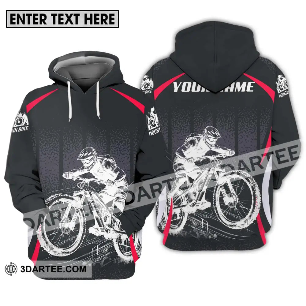 Unisex Shirt - Custom Name Mountain Bike Player Sport Hoodie / S T-Shirt