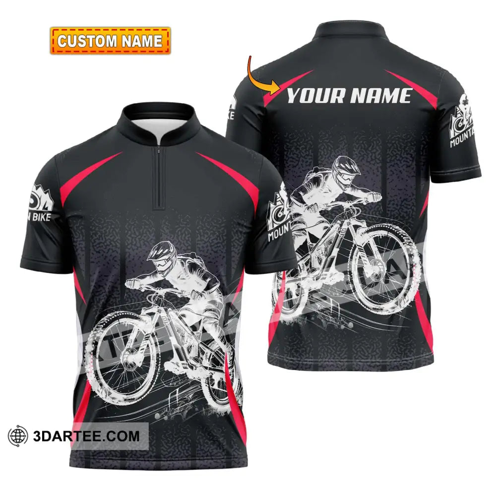 Unisex Shirt - Custom Name Mountain Bike Player Sport T-Shirt
