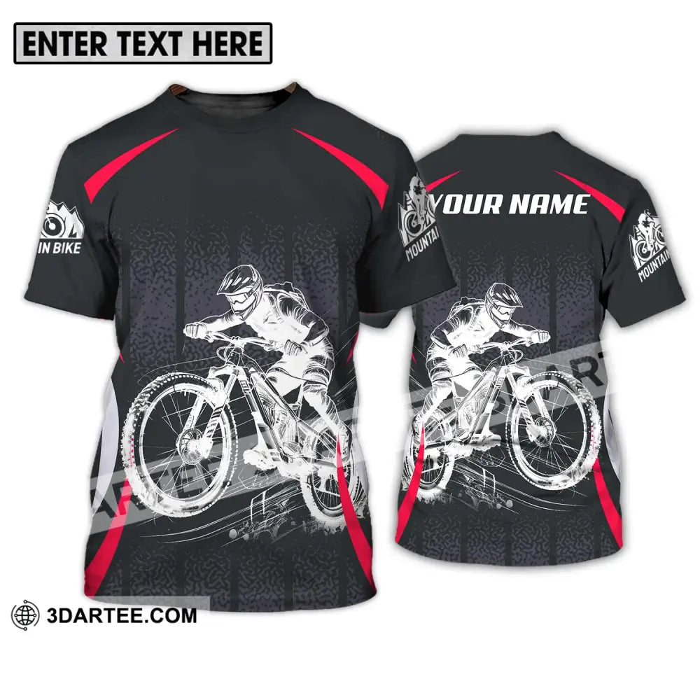 Unisex Shirt - Custom Name Mountain Bike Player Sport T-Shirt / S T-Shirt