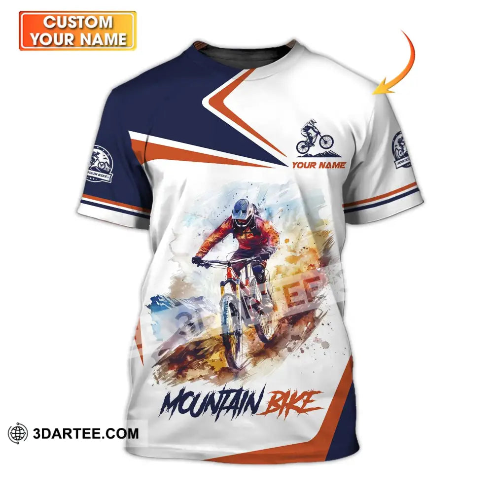 Unisex Shirt - Custom Name Mountain Bike Player T-Shirt