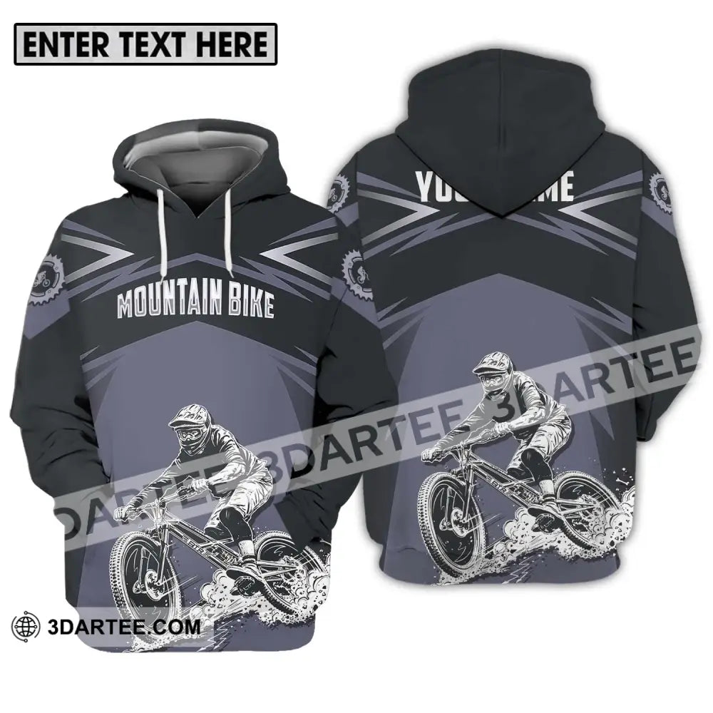 Unisex Shirt - Custom Name Mountain Bike Sport Classic Design Hoodie / S T-Shirt