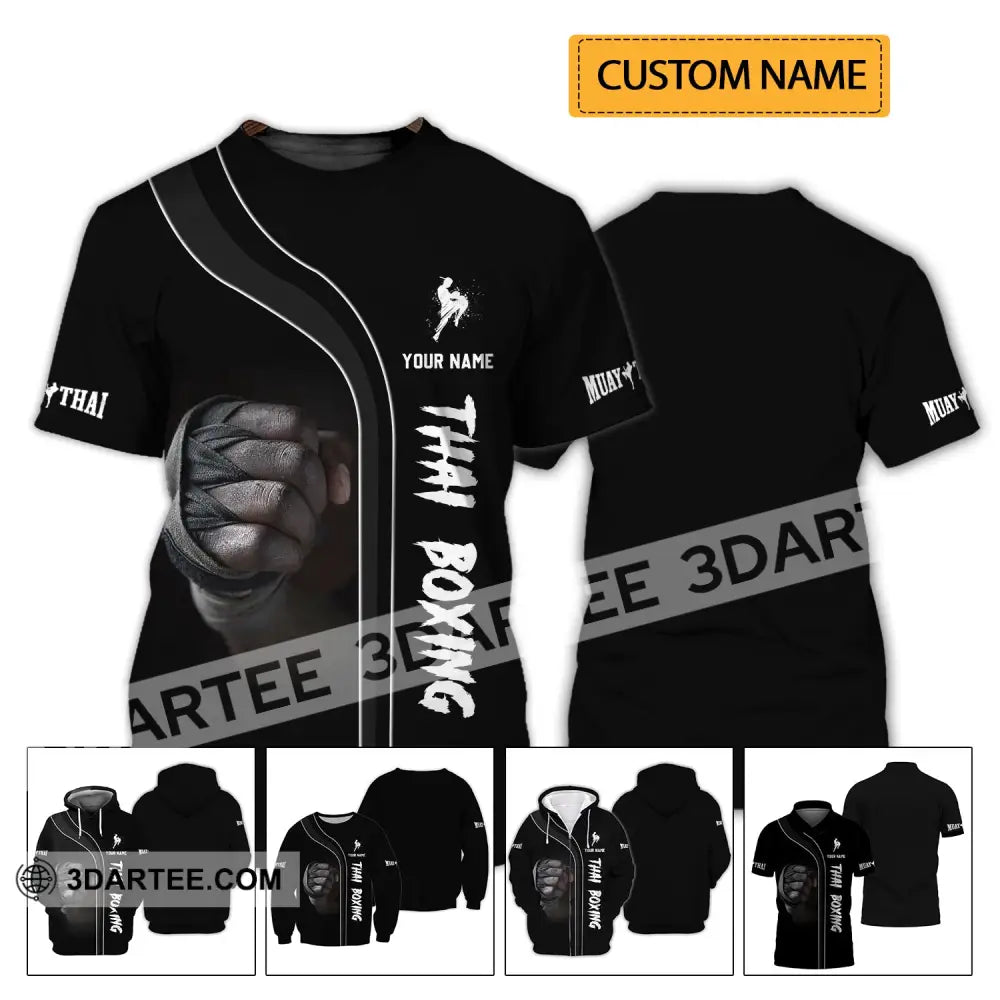 Unisex Shirt - Custom Name Muay Thai Boxing T-Shirt