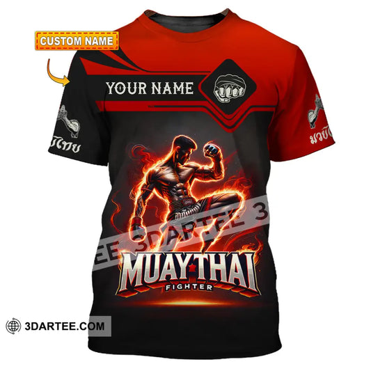 Unisex Shirt Custom Name Muay Thai Polo Long Sleeve Gift T-Shirt