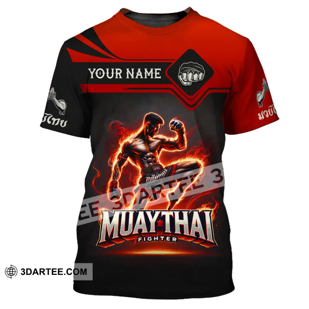 Unisex Shirt Custom Name Muay Thai Polo Long Sleeve Gift T-Shirt / S T-Shirt