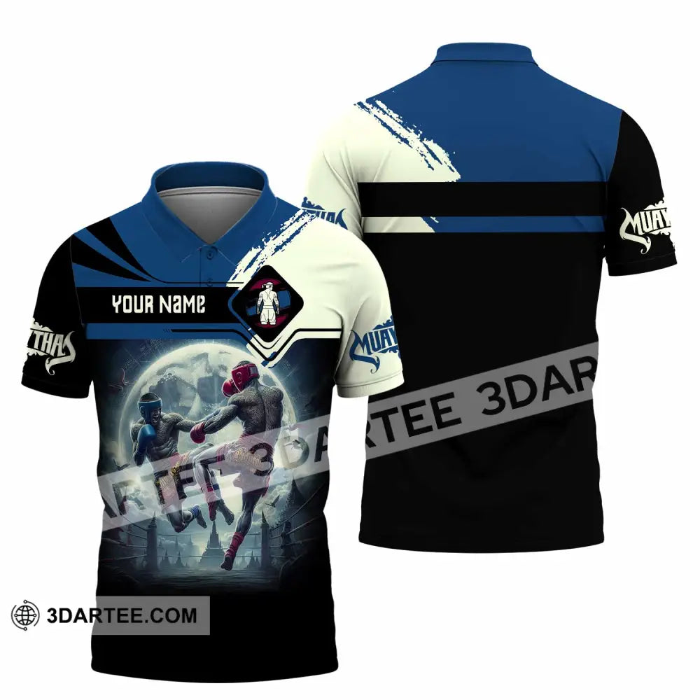 Unisex Shirt Custom Name Muay Thai Polo Long Sleeve / S T-Shirt