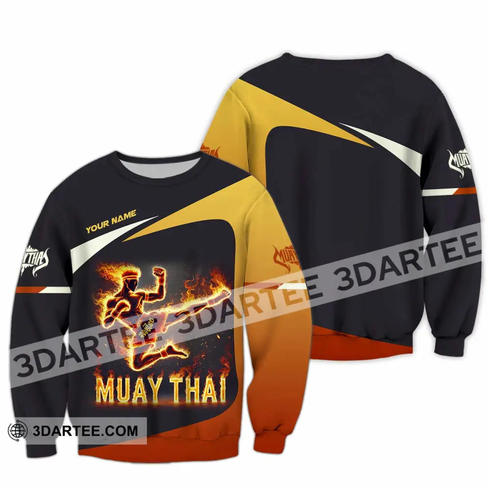 Unisex Shirt Custom Name Muay Thai Polo Long Sleeve / S T-Shirt