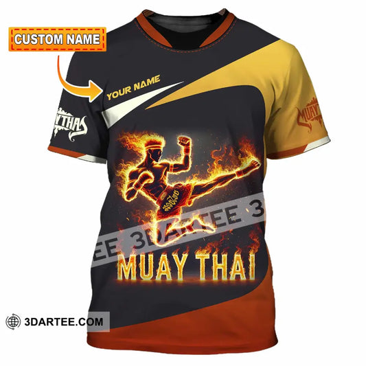Unisex Shirt Custom Name Muay Thai Polo Long Sleeve T-Shirt