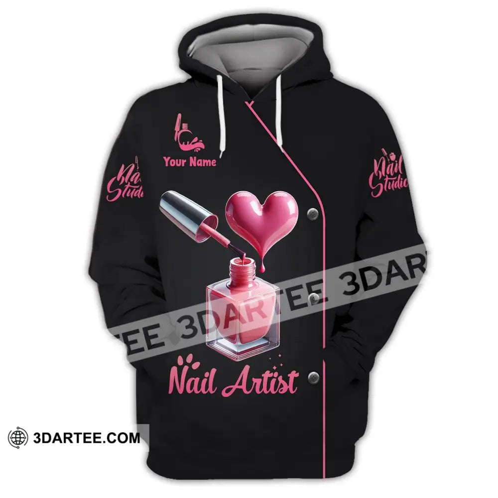 Unisex Shirt - Custom Name Nail Artist Hoodie / S T-Shirt