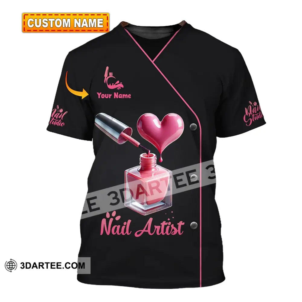 Unisex Shirt - Custom Name Nail Artist T-Shirt