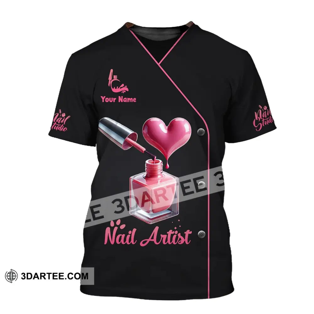 Unisex Shirt - Custom Name Nail Artist T-Shirt / S T-Shirt