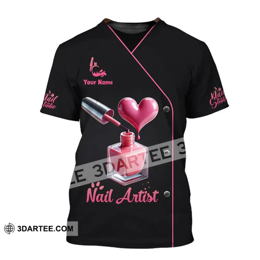 Unisex Shirt - Custom Name Nail Artist T-Shirt / S T-Shirt