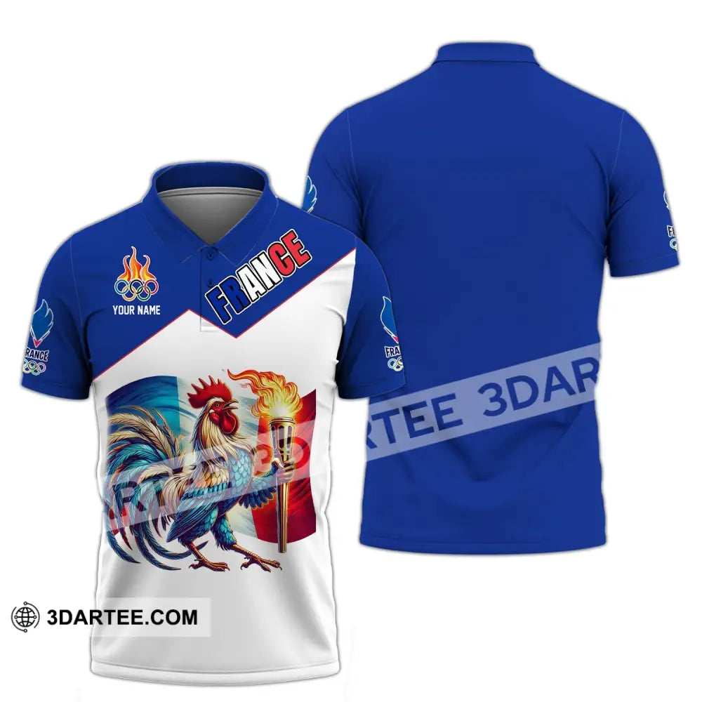 Unisex Shirt - Custom Name National Team France Polo / S T-Shirt