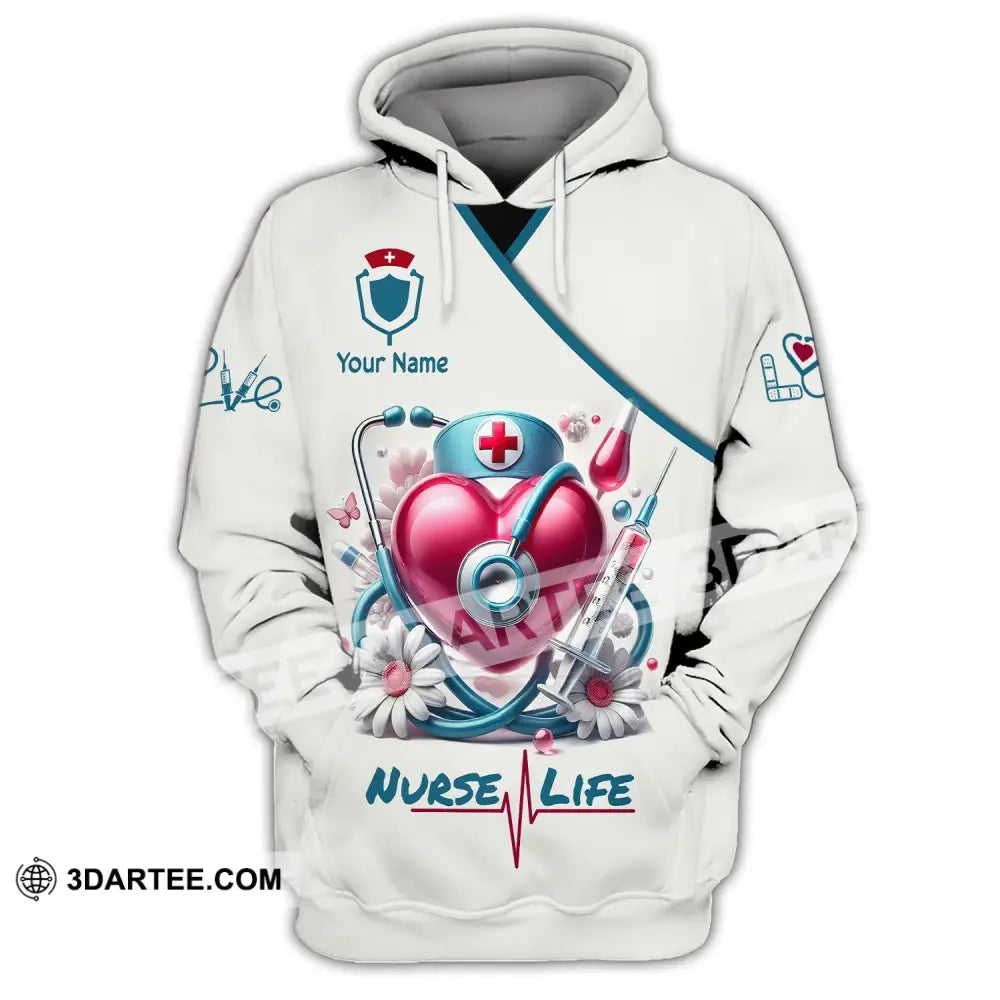 Unisex Shirt - Custom Name Nurse Life Hoodie / S T-Shirt