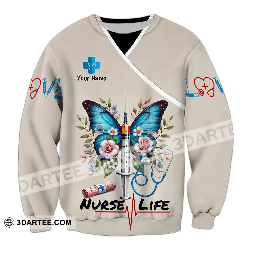 Unisex Shirt - Custom Name Nurse Life Long Sleeve / S T-Shirt