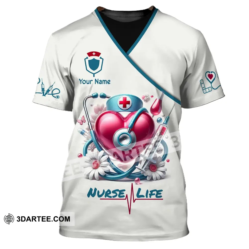 Unisex Shirt - Custom Name Nurse Life T-Shirt / S T-Shirt