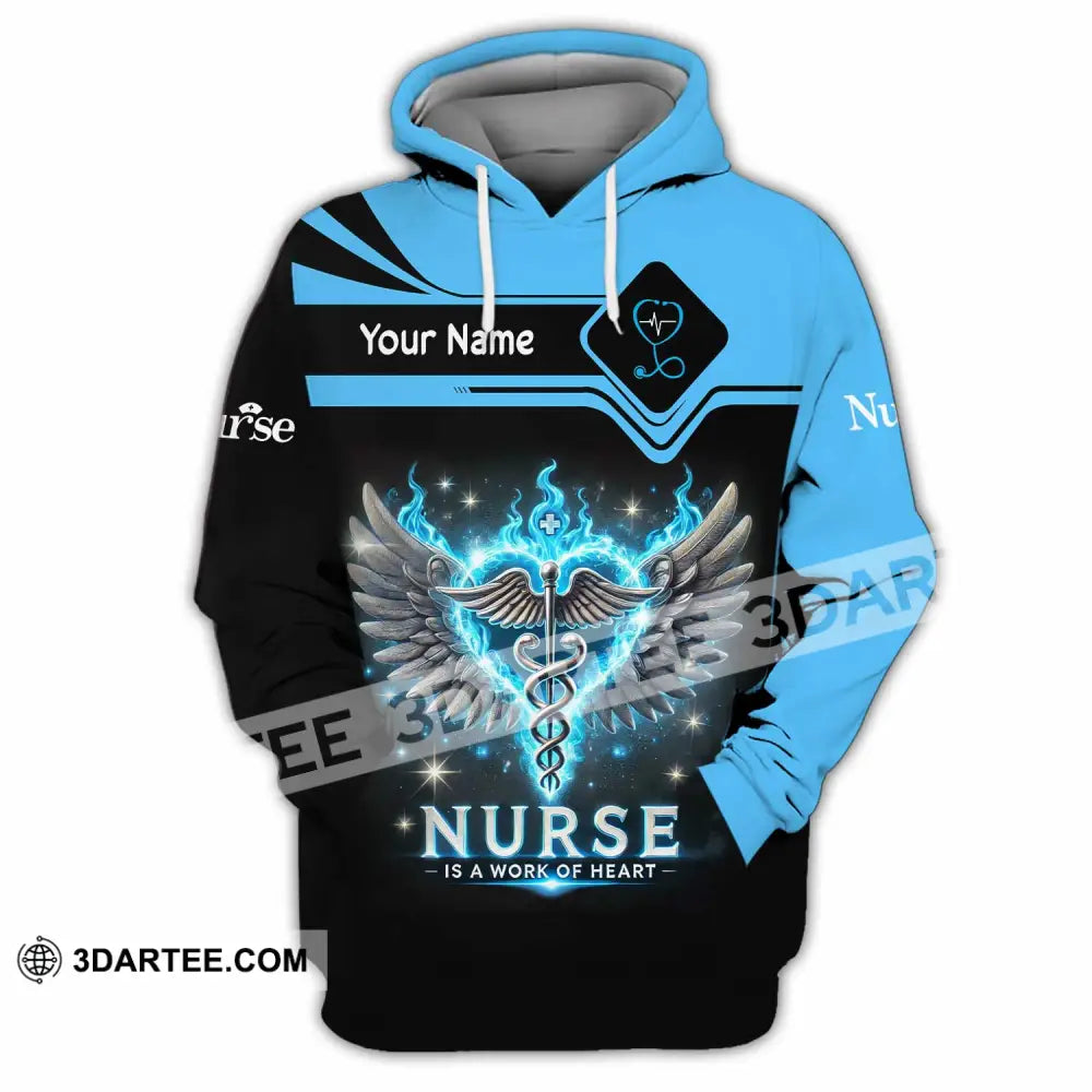 Unisex Shirt Custom Name Nurse T-Shirt Hoodie / S T-Shirt