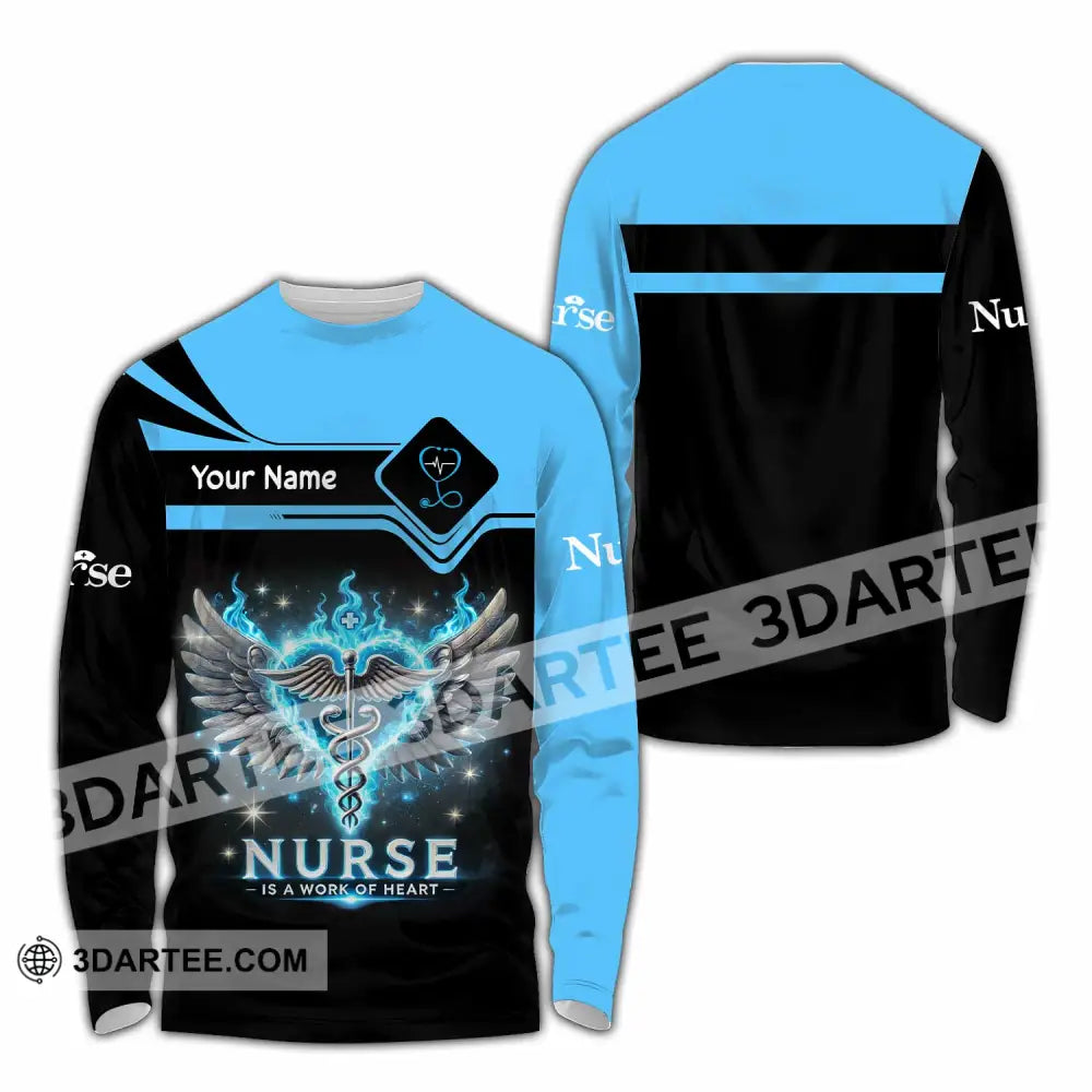 Unisex Shirt Custom Name Nurse T-Shirt Long Sleeve / S T-Shirt