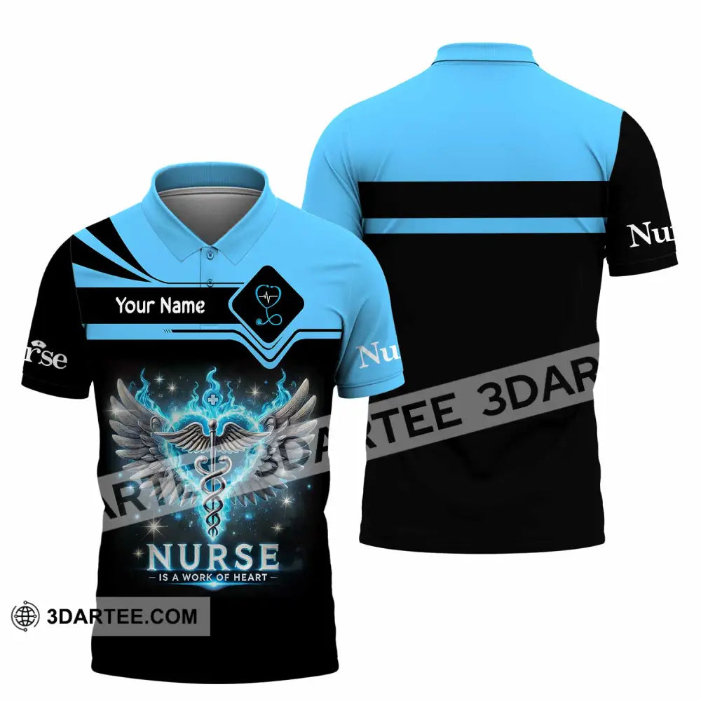 Unisex Shirt Custom Name Nurse T-Shirt Polo / S T-Shirt