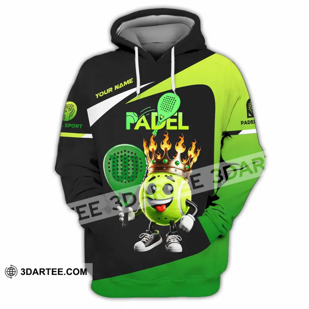 Unisex Shirt Custom Name Padel Polo Long Sleeve Hoodie / S T-Shirt