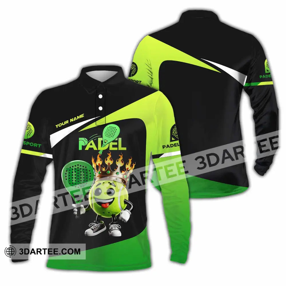 Unisex Shirt Custom Name Padel Polo Long Sleeve / S T-Shirt