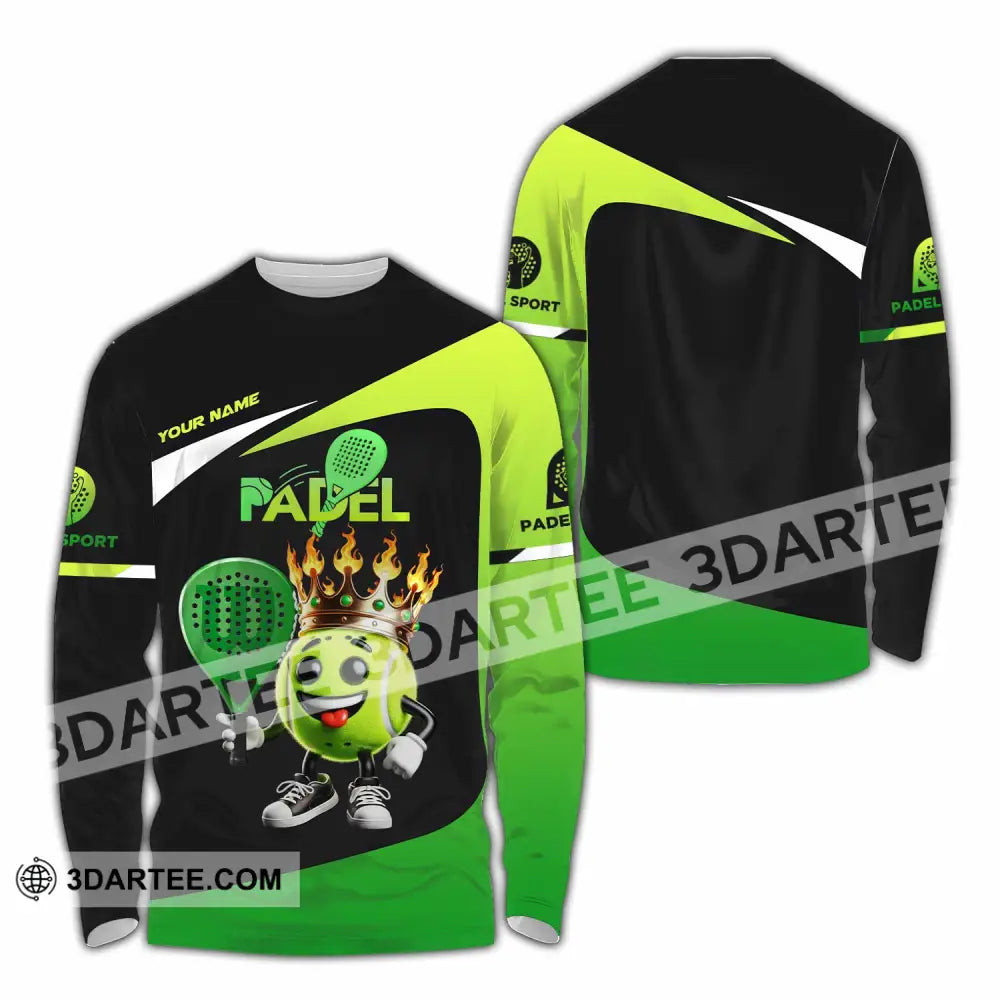 Unisex Shirt Custom Name Padel Polo Long Sleeve / S T-Shirt