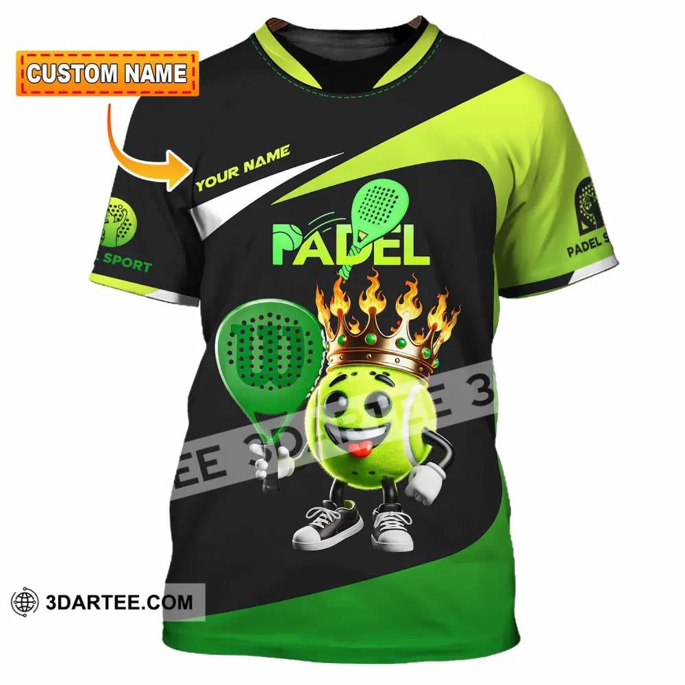 Unisex Shirt Custom Name Padel Polo Long Sleeve T-Shirt