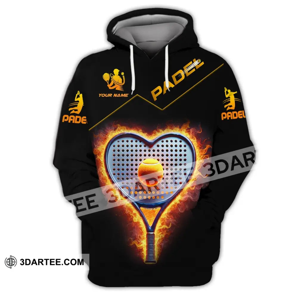 Unisex Shirt - Custom Name Padel Tennis Hoodie / S T-Shirt