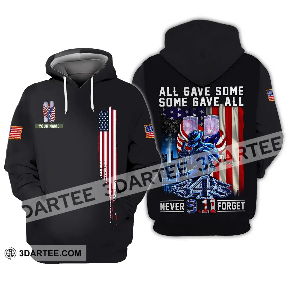 Unisex Shirt - Custom Name Patriot Day 911 All Gave Some Hoodie / S T-Shirt