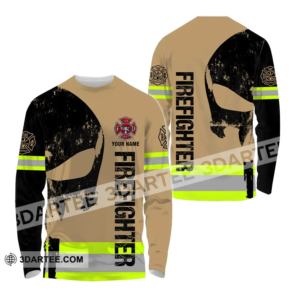 Unisex Shirt - Custom Name Patriot Day 911 Fire Dept Long Sleeve / S T-Shirt