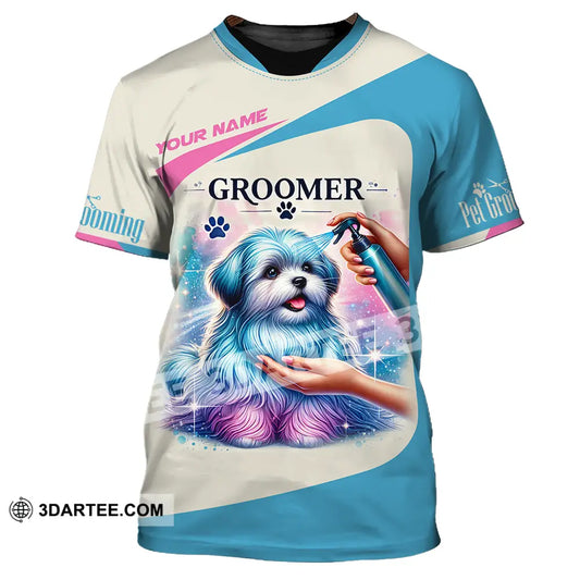 Unisex Shirt - Custom Name Pet Groomer T-Shirt / S T-Shirt