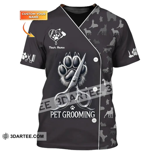 Unisex Shirt Custom Name Pet Grooming For Groomers T-Shirt