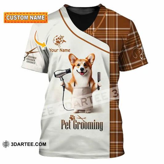 Unisex Shirt Custom Name Pet Grooming Shop T-Shirt T-Shirt