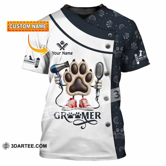 Unisex Shirt Custom Name Pet Grooming Shop T-Shirt T-Shirt