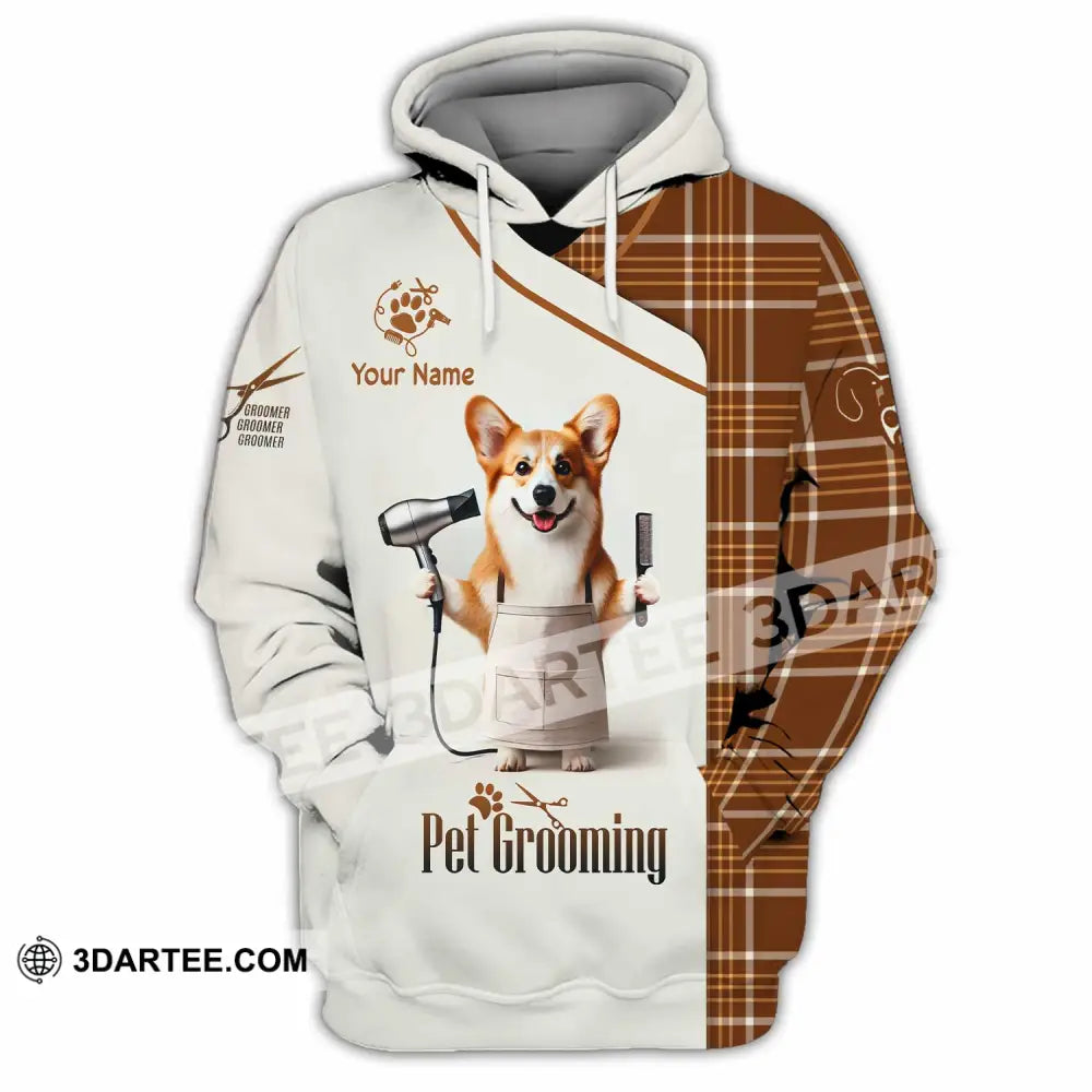 Unisex Shirt Custom Name Pet Grooming Shop T-Shirt Hoodie / S T-Shirt