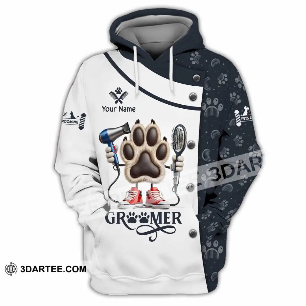 Unisex Shirt Custom Name Pet Grooming Shop T-Shirt Hoodie / S T-Shirt