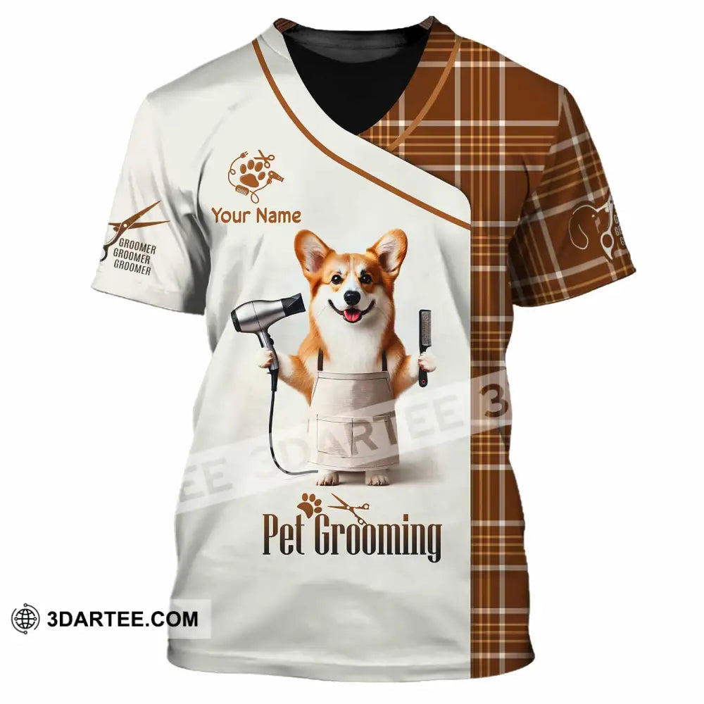 Unisex Shirt Custom Name Pet Grooming Shop T-Shirt / S T-Shirt