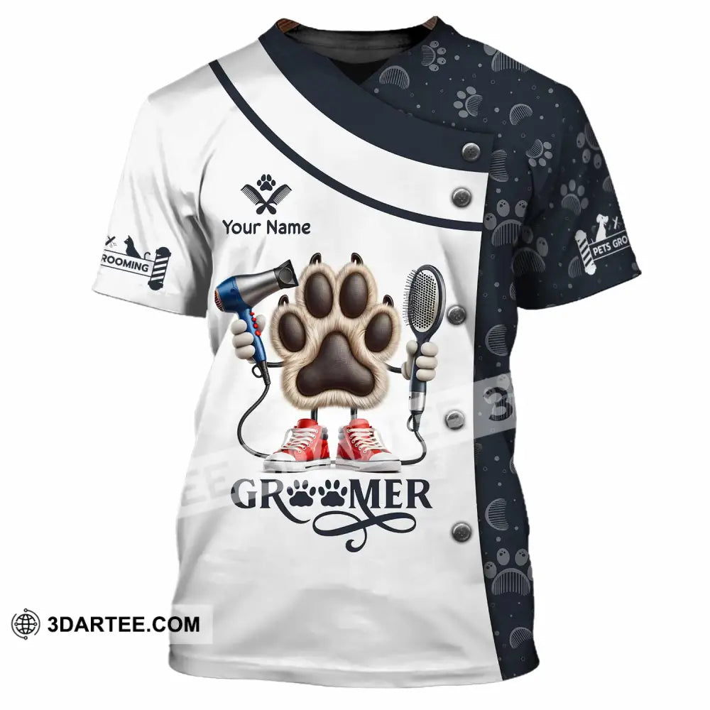 Unisex Shirt Custom Name Pet Grooming Shop T-Shirt / S T-Shirt