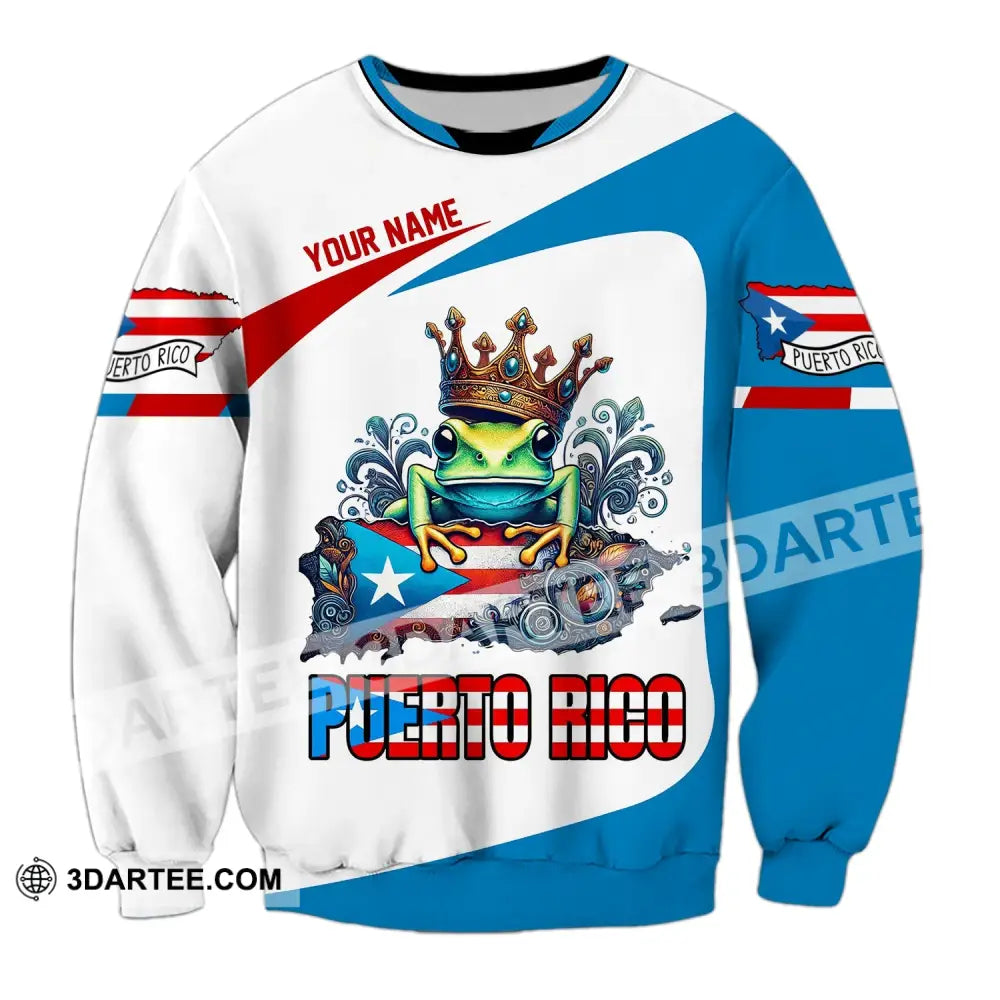 Unisex Shirt - Custom Name Peurto Rico Long Sleeve / S T-Shirt