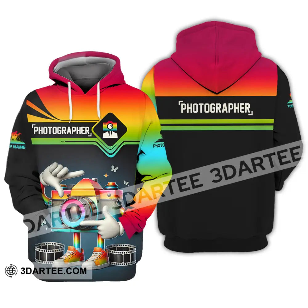 Unisex Shirt Custom Name Photographer Gift For Hoodie / S T-Shirt