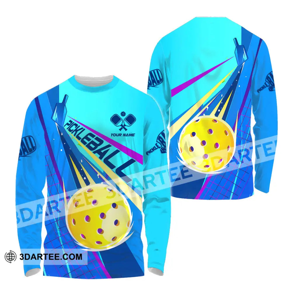 Unisex Shirt - Custom Name Pickleball Player Long Sleeve / S T-Shirt