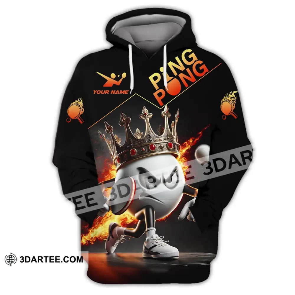 Unisex Shirt Custom Name Ping Pong Gift For Lover Hoodie / S T-Shirt