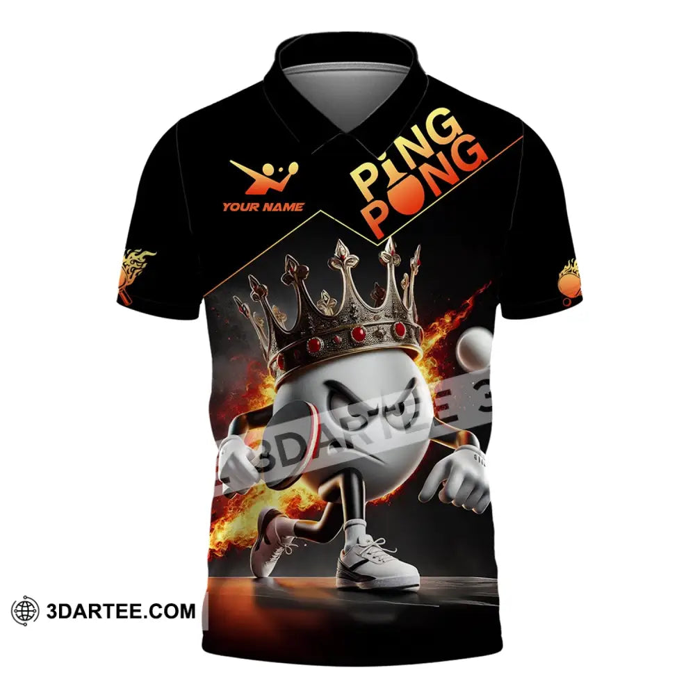 Unisex Shirt Custom Name Ping Pong Gift For Lover Polo / S T-Shirt