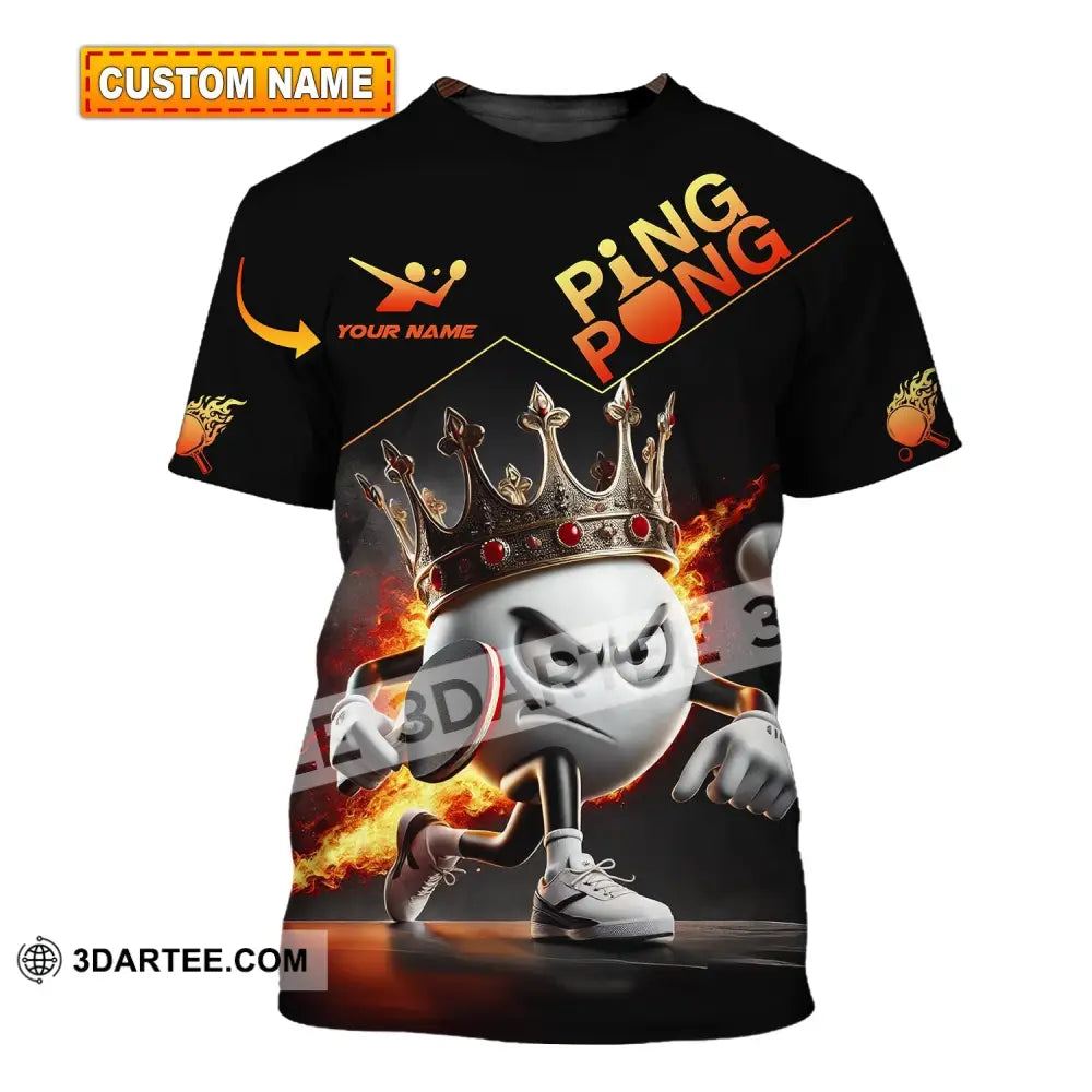 Unisex Shirt Custom Name Ping Pong Gift For Lover T-Shirt