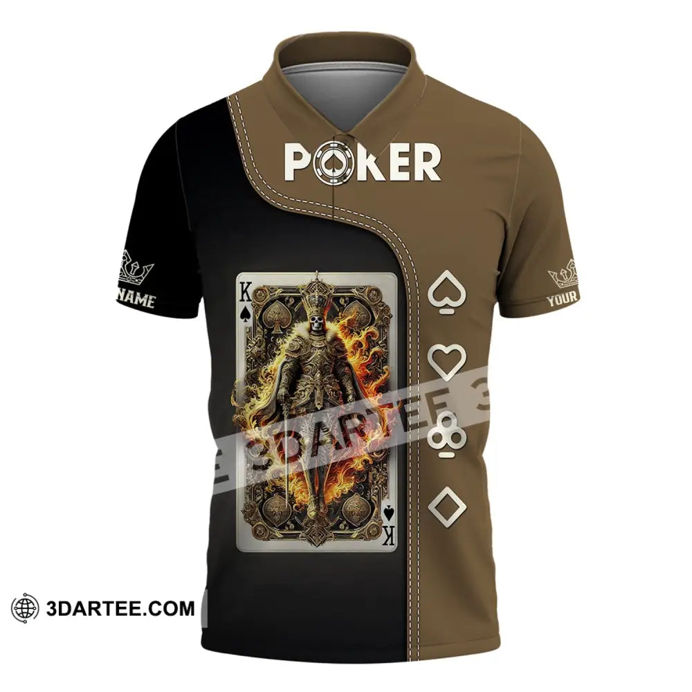 Unisex Shirt Custom Name Poker Gift For Lover Polo / S T-Shirt