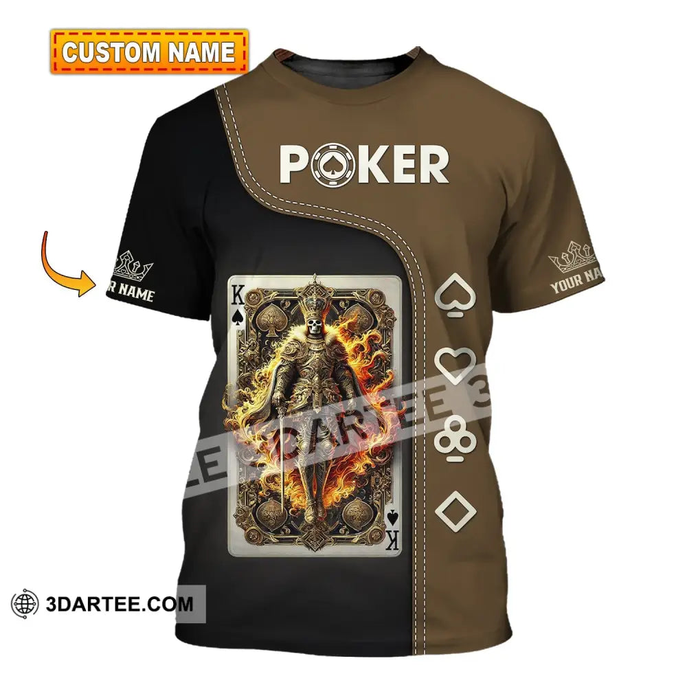 Unisex Shirt Custom Name Poker Gift For Lover T-Shirt