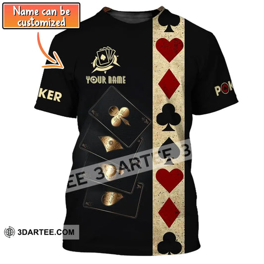 Unisex Shirt Custom Name Poker T-Shirt Casino Gift