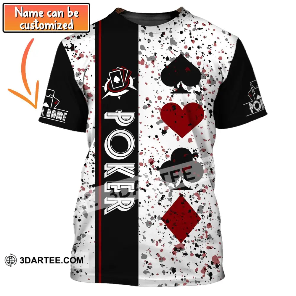 Unisex Shirt Custom Name Poker T-Shirt Casino Gift