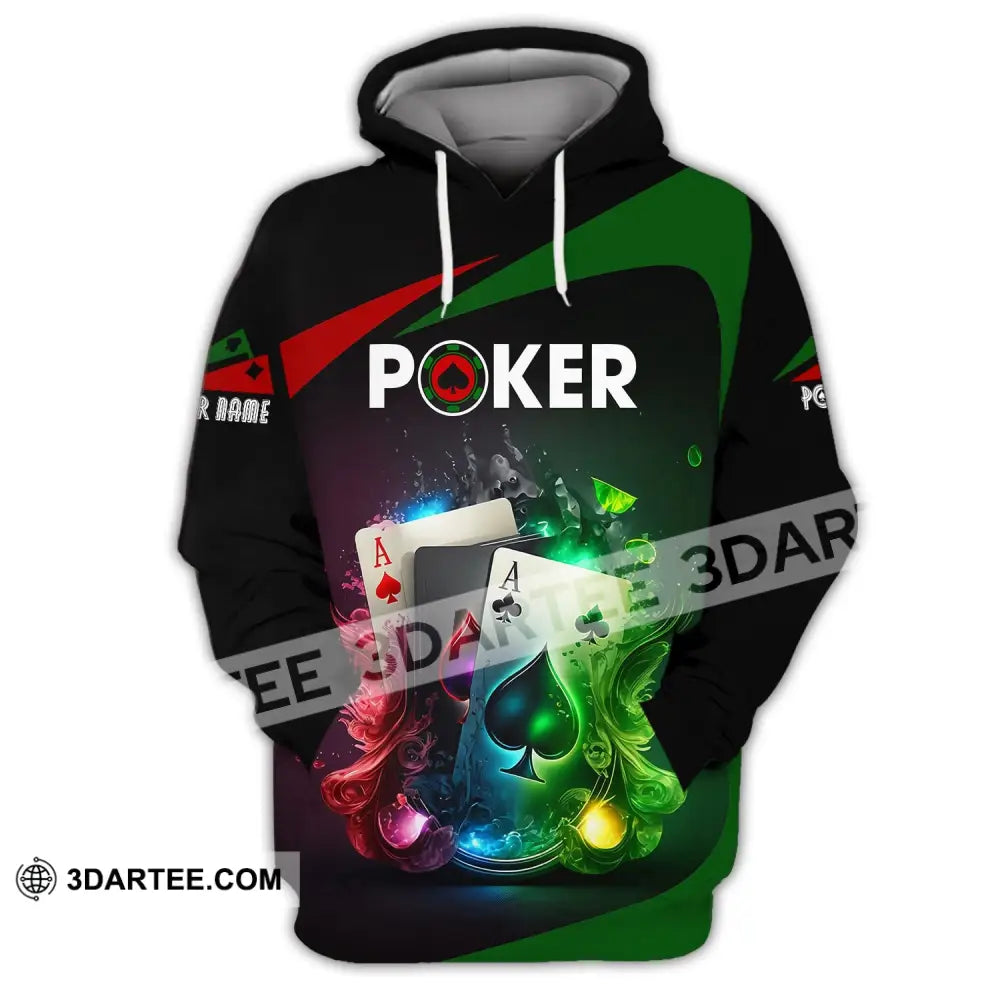 Unisex Shirt Custom Name Poker T-Shirt Casino Gift Hoodie / S