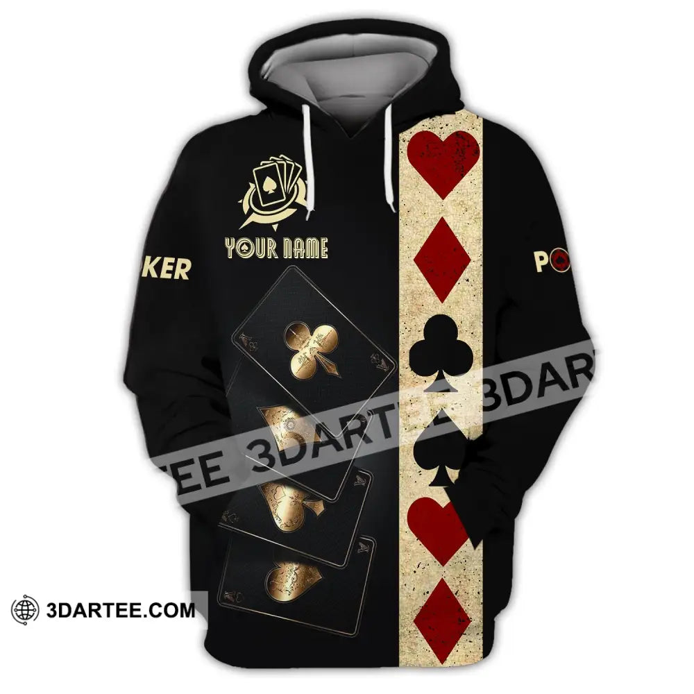 Unisex Shirt Custom Name Poker T-Shirt Casino Gift Hoodie / S